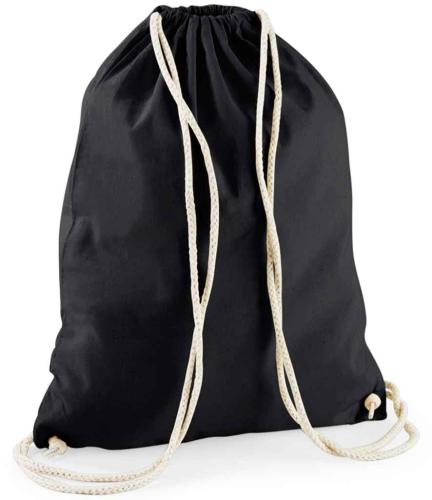Westford Mill Recycled Cotton Gymsac - BLK - ONE